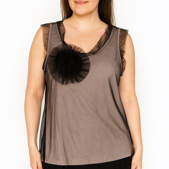 The Limited blouse with mesh overlay, Size M - Picture 1 of 7